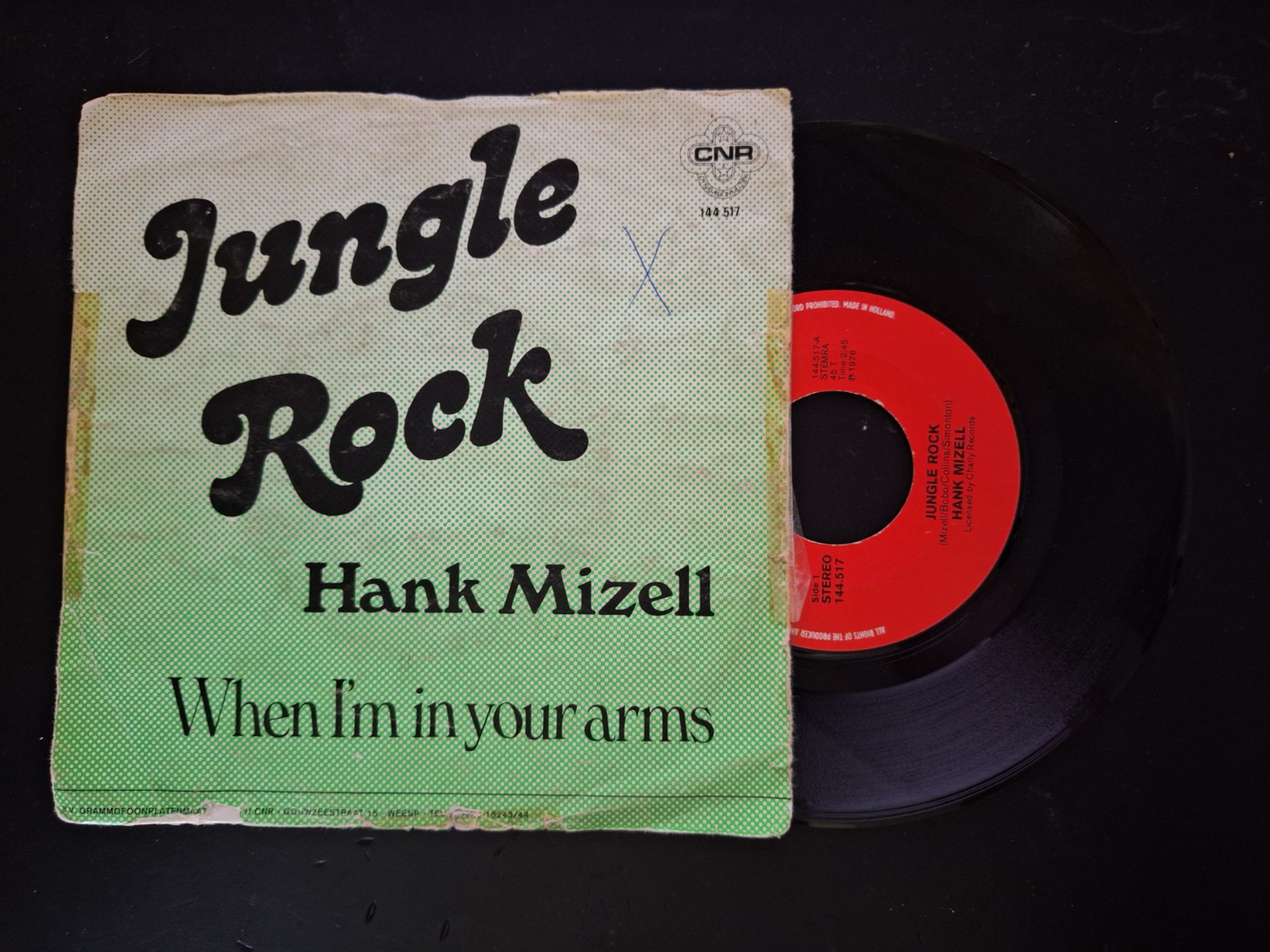 Hank Mizell met Jungle rock 1976 Single nr S20232795