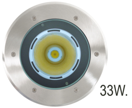 Buitenspot grond RVS 33W LED dia-23cm nr 10-335751