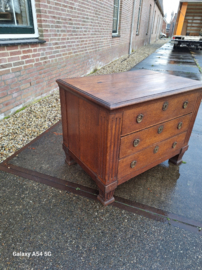 Antieke eiken ladenkast of commode omstreeks 1860 br-92cm nr K202434