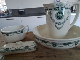 Oud en antiek Lampetstelvam Boch Fr.Pericon. 5 delig