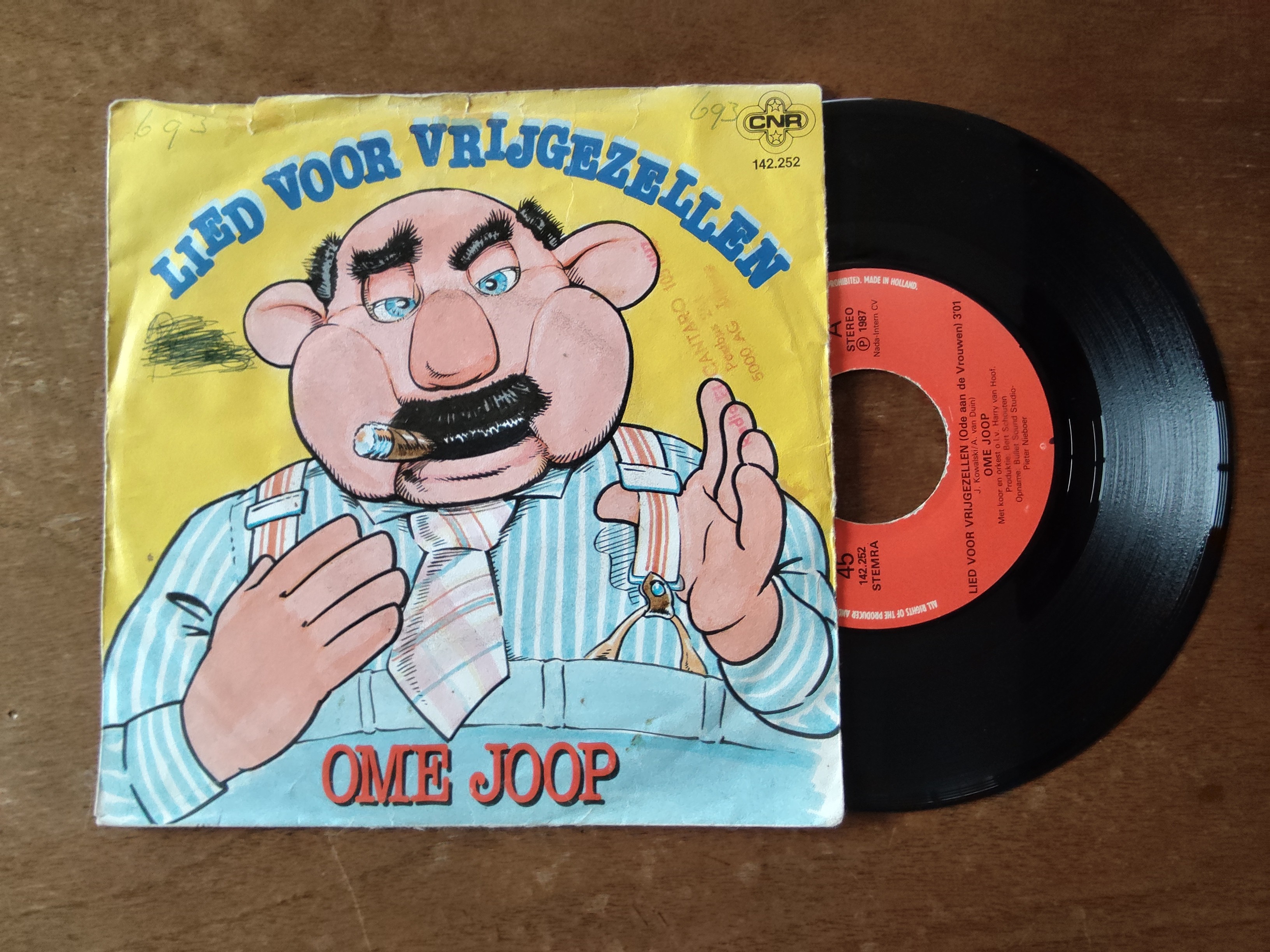 Ome Joop met Lied voor vrijgezellen 1987 Single nr S20257012