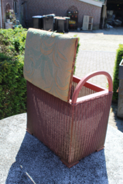 Originele Lusty Loyd-Loom wastafel kruk met box oud roze met goud accenten nr 400113