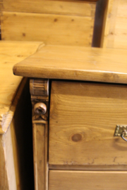 Mooie antieke grote commode met 3-laden omstreeks 1900-1910 nr 10029