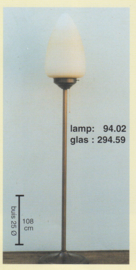 Vloerlamp traan L h-108 oud bruin mat champagne traan L nr 94.02--294.59