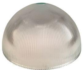 Glazen kap koepel gt 4,4cm E27 d40cm h20cm ribbel helder nr 1140.11