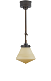 Schuifstang kort H 55-78 brons met glazen bol Philips mat champagne 20cm 3Sb1-321.59