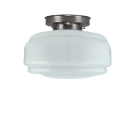 Plafonniere retro glazen bol Dallas met mat nikkel ophanging nr 7P1-493.00