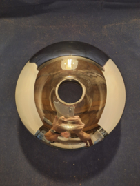 Zilver kleurige spiegelkap met opstaande rand dia-24cm GT4 nr SP1516