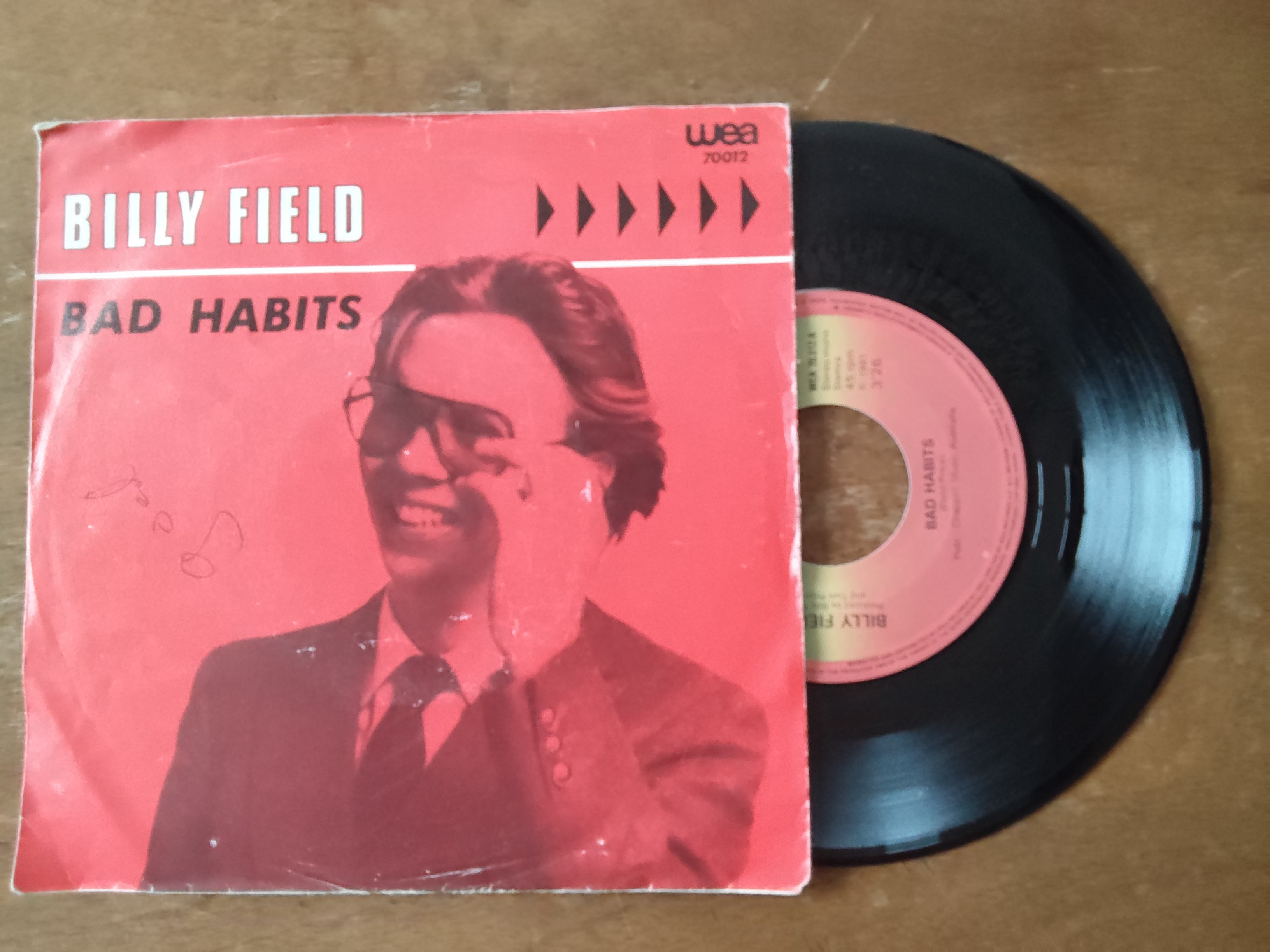 Billy Field met Bad Habits 1981 Single nr S20257007