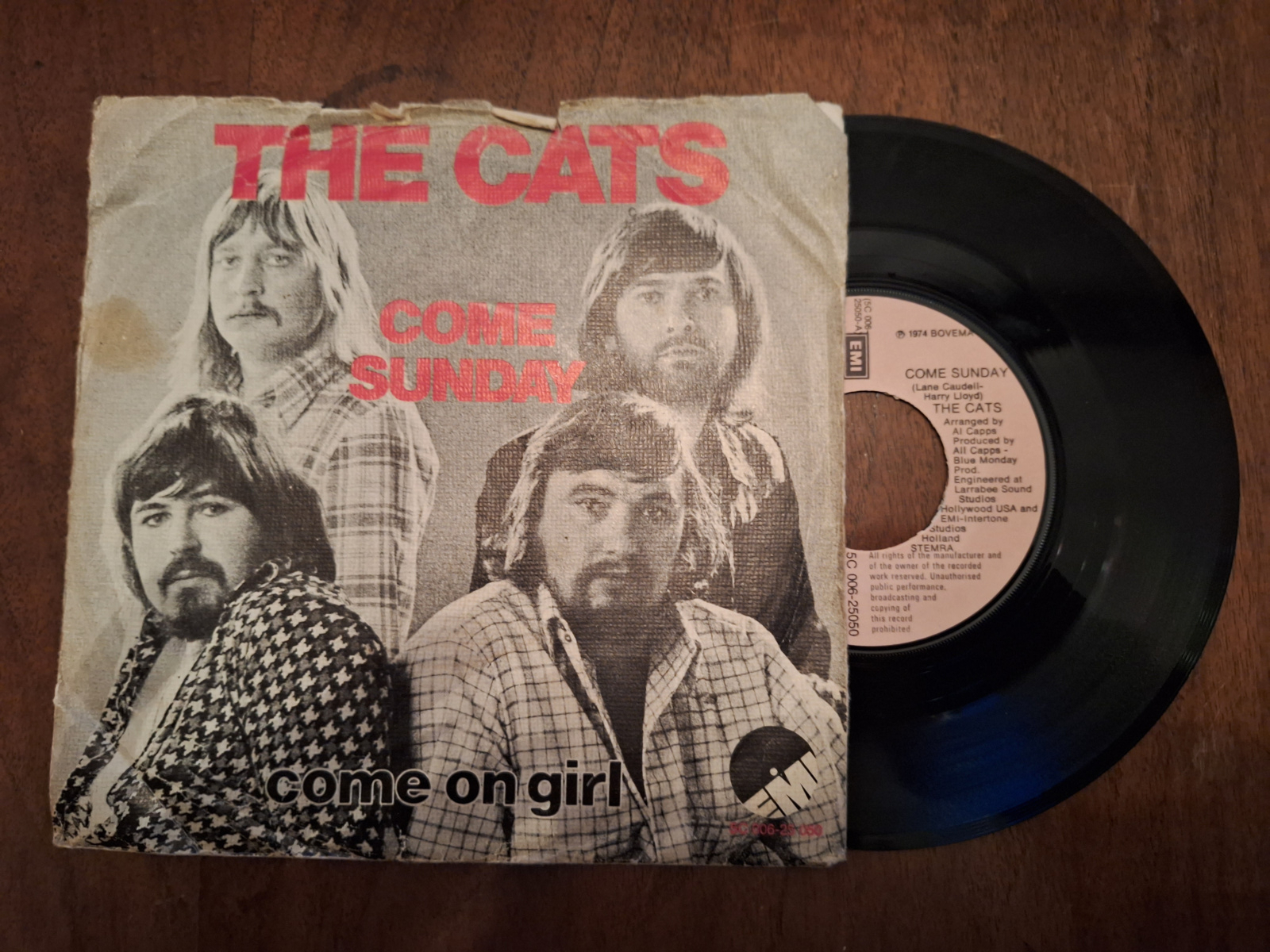 The Cats met Come Sunday 1974 Single nr S20233831
