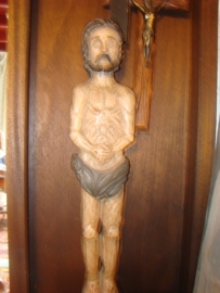 Antiek houten Oostenrijks beeld van de Here Jezus