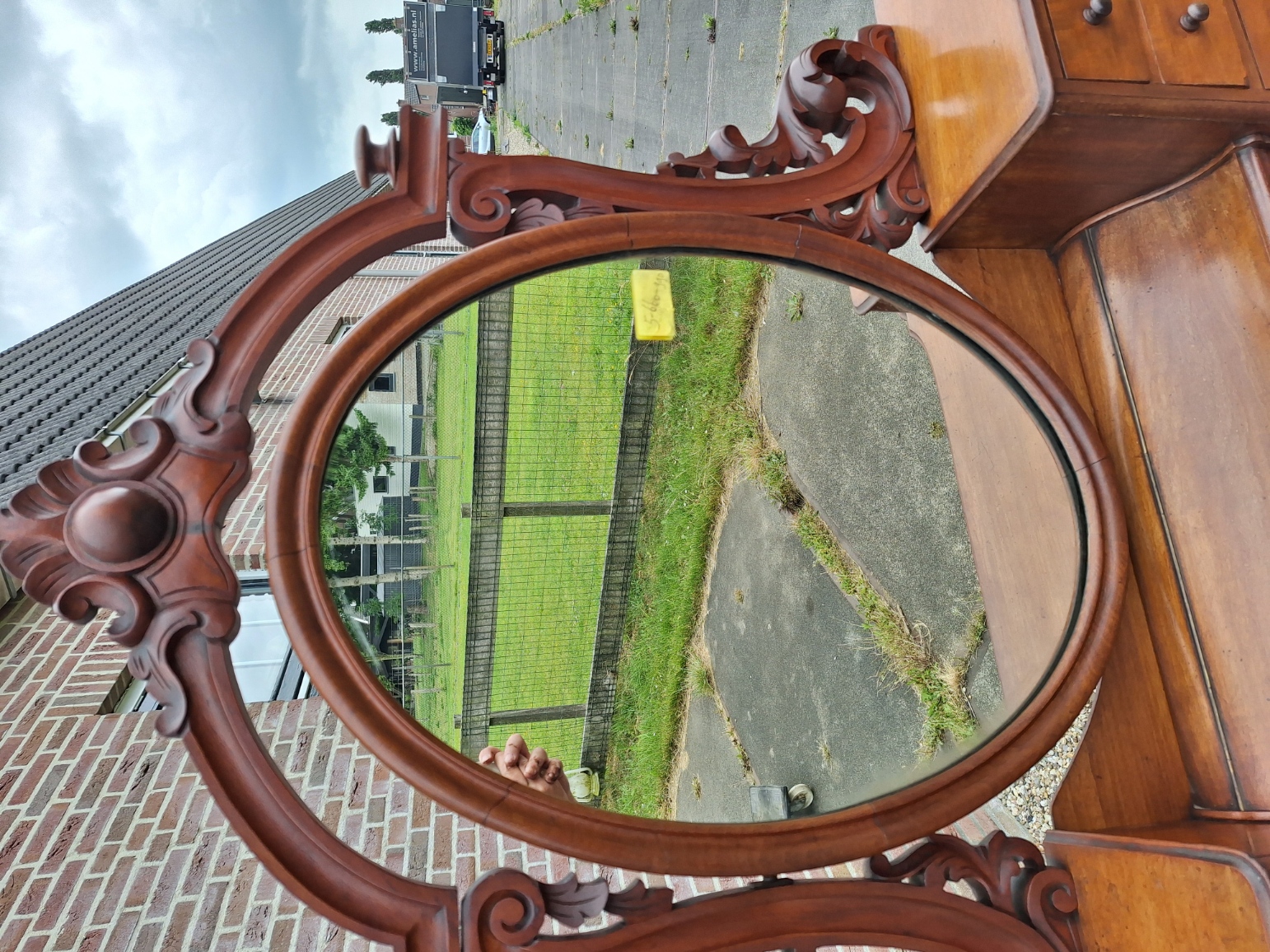 Mahonie houten kaptafel antiek omstreeks 1850-1870 nr K202556