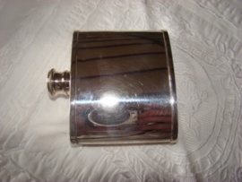 silverplate hip flask of heupflacon by Cooper Ludlam Sheffield Gereserveerd.