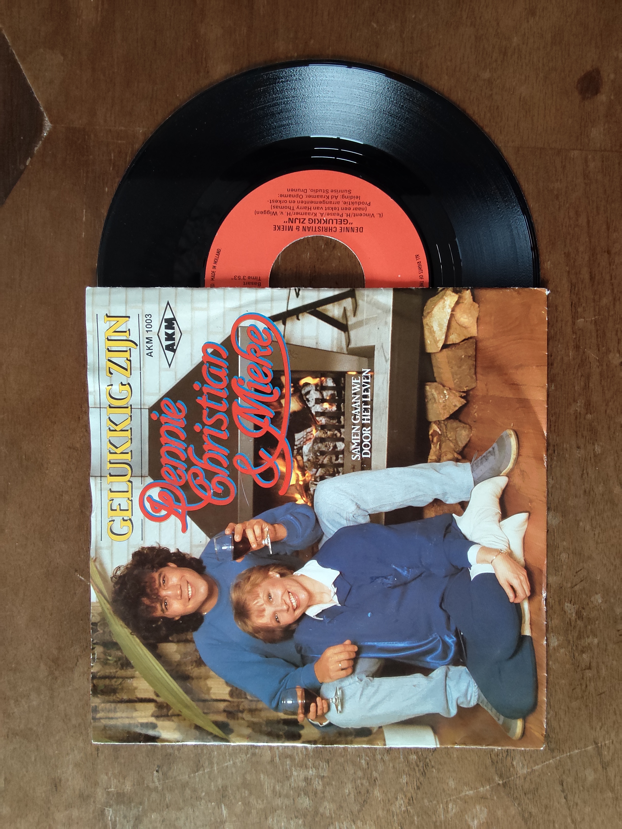 Dennie Christian & Mieke met Gelukkig zijn 1985 Single nr S20256892