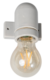 Vintage wandlamp Corodex porselein grijs E27 h8 br7,5 d8 nr 05-FK8812-99