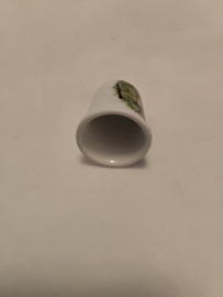 Vingerhoed porcelein opdruk Filzmoos Salzburg 2,8cm hoog zonder doosje