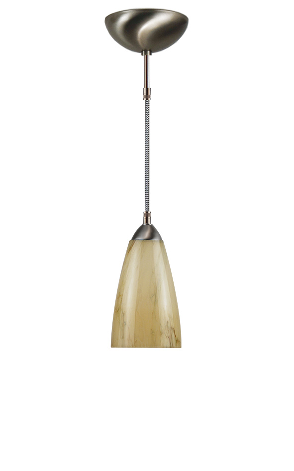 Katoensnoer pendel 150cm met koker kap licht gemarmerd 14cm nr 7Kr1-918.60