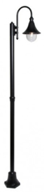 Buitenlamp mast h-248cm serie Calice II in zwart leverbaar nr: FL701