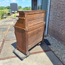 Franse antieke vruchtenhouten klepsecretaire omstreeks 1880-1890 nr B202642