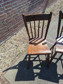 S/4 antieke brabantse stoelen met spijlen omstreeks 1890-1900 nr STO20259