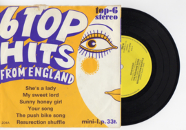 6 top hits from England 19-- Single mini LP nr2021577