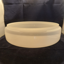 Originele platte olielamp kap dia-38cm opaal