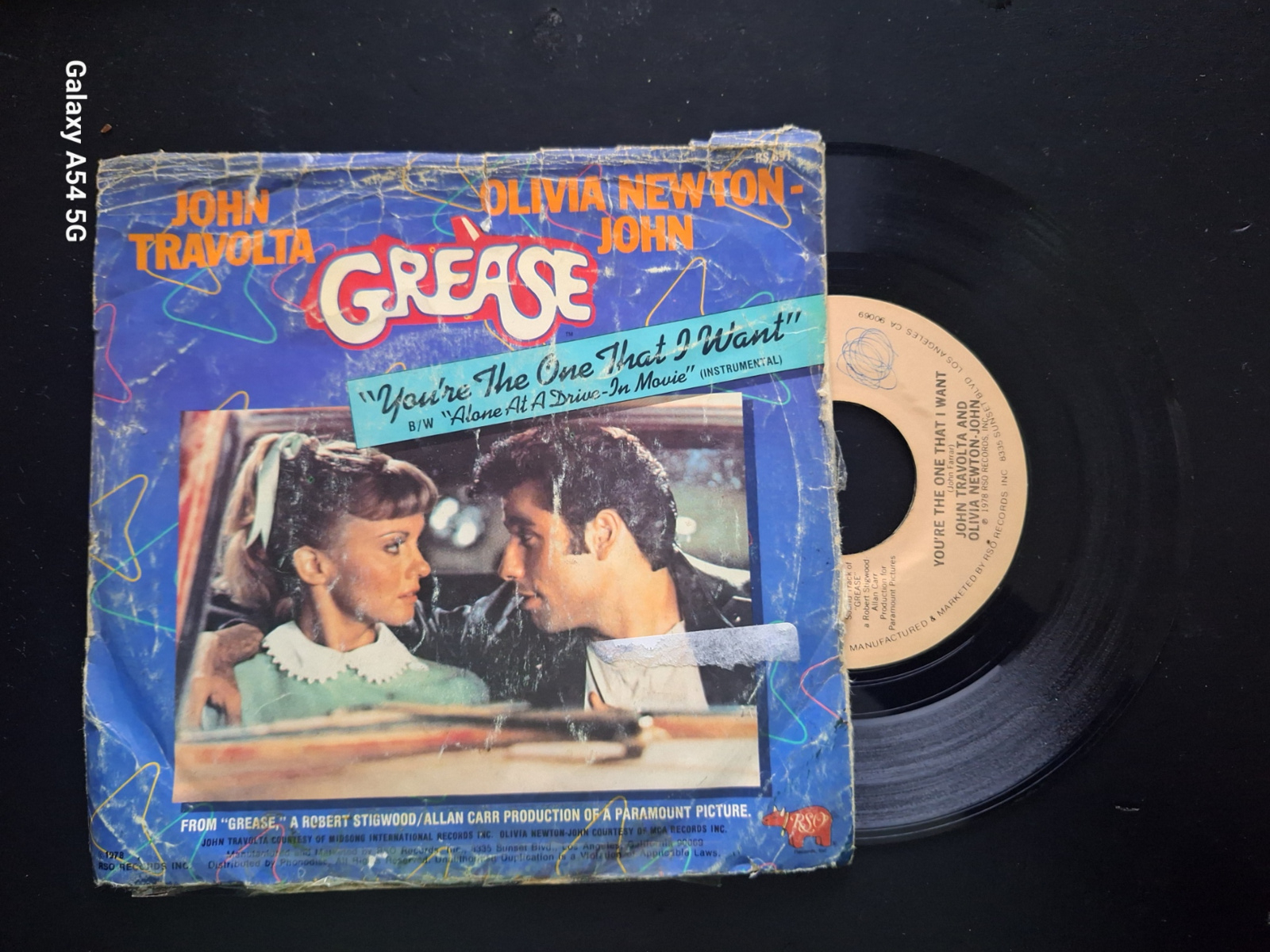 John Travolta and Olivia Newton-John met You're the one that I want 1978 Single nr S2020267