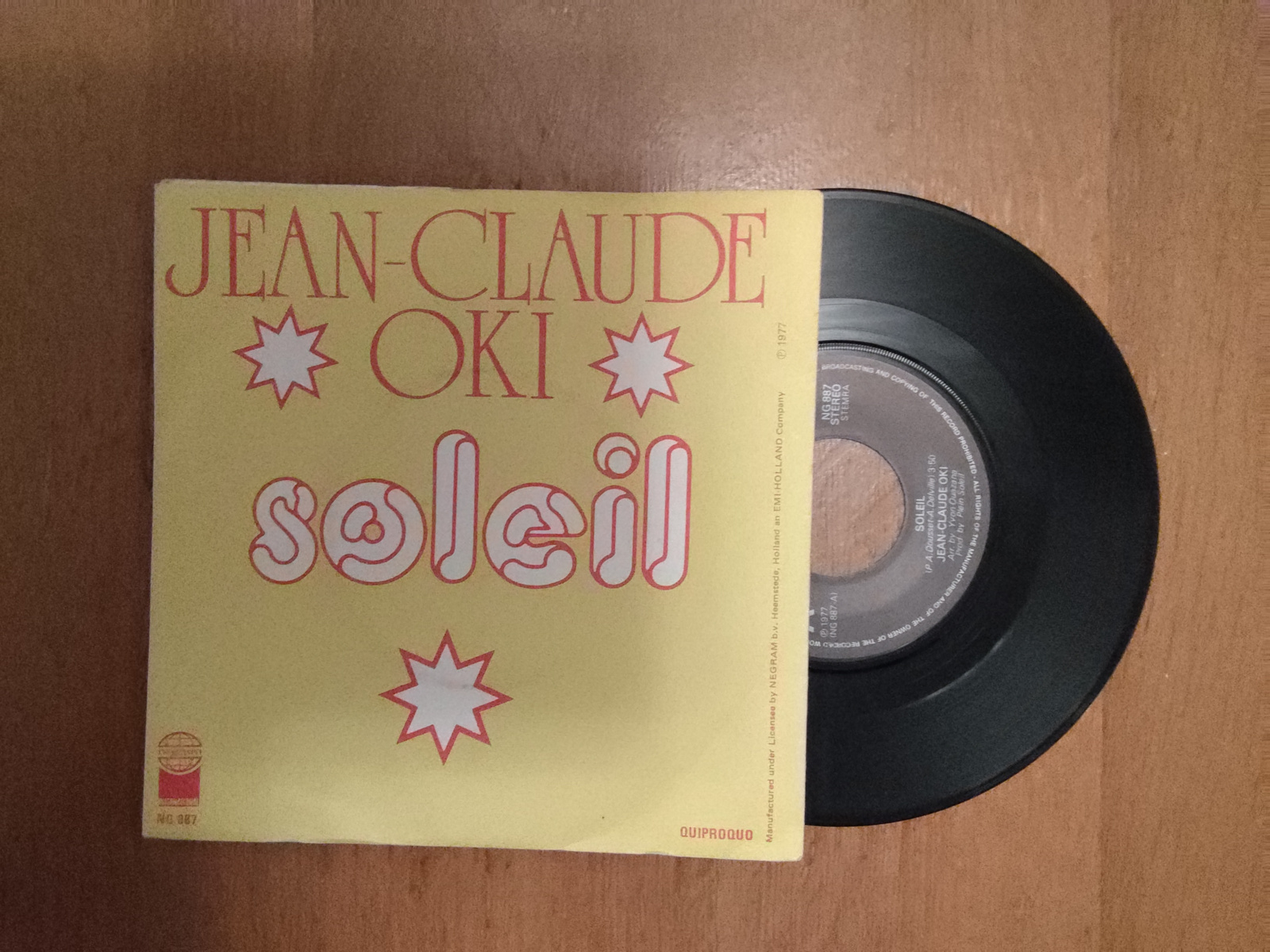 Jean-Claude Oki met Soleil 1977 Single nr S20246173