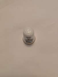 Vingerhoed porcelein opdruk Texel Ecomare 2,9cm hoog zonder doosje