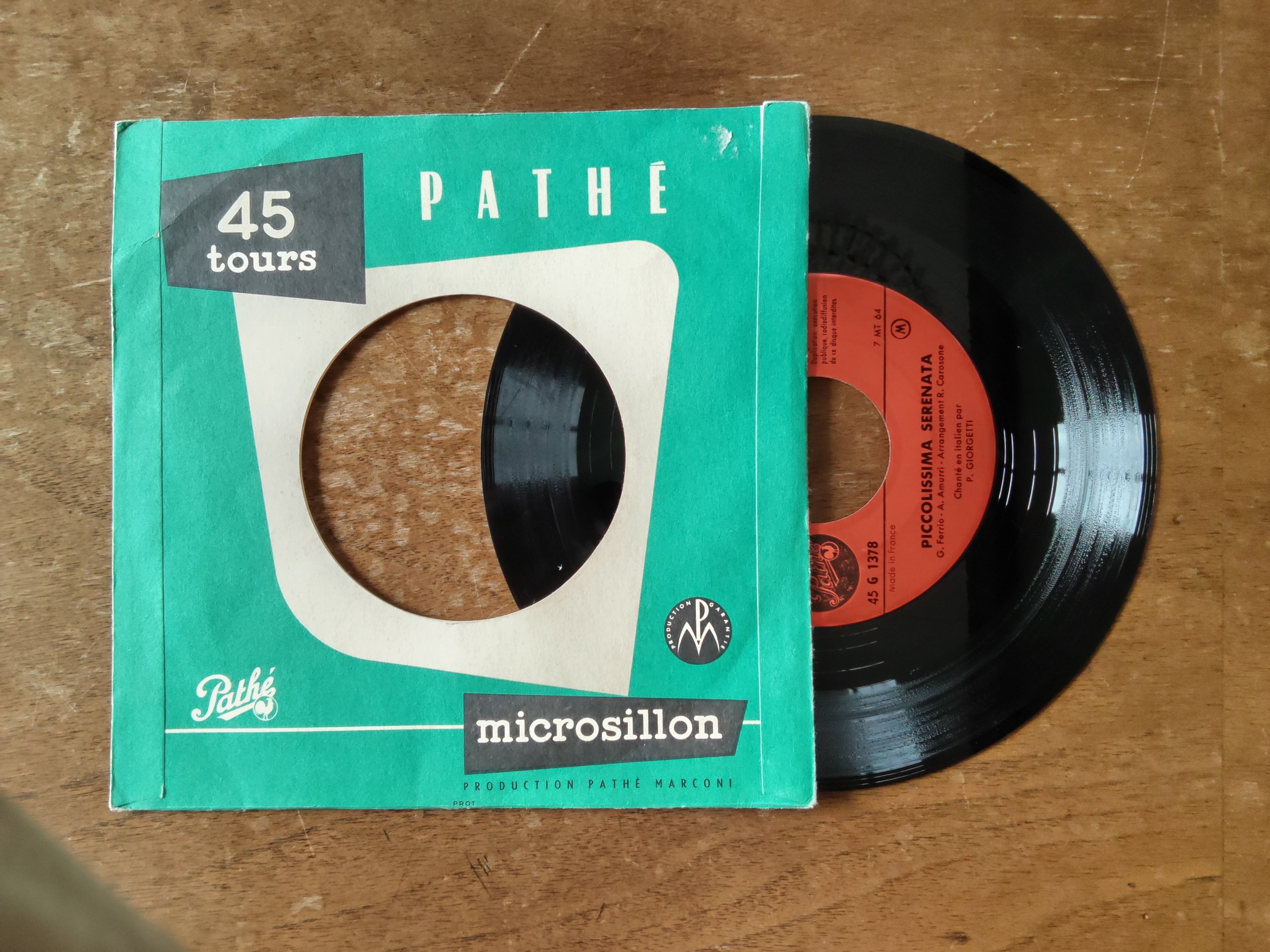 P. Giorgetti met Piccolissima serenata 1957 Single nr S20257032