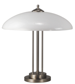 Tafellamp quattro mat nikkel met opaal witte schaal d50cm nr 7Tq-50.00