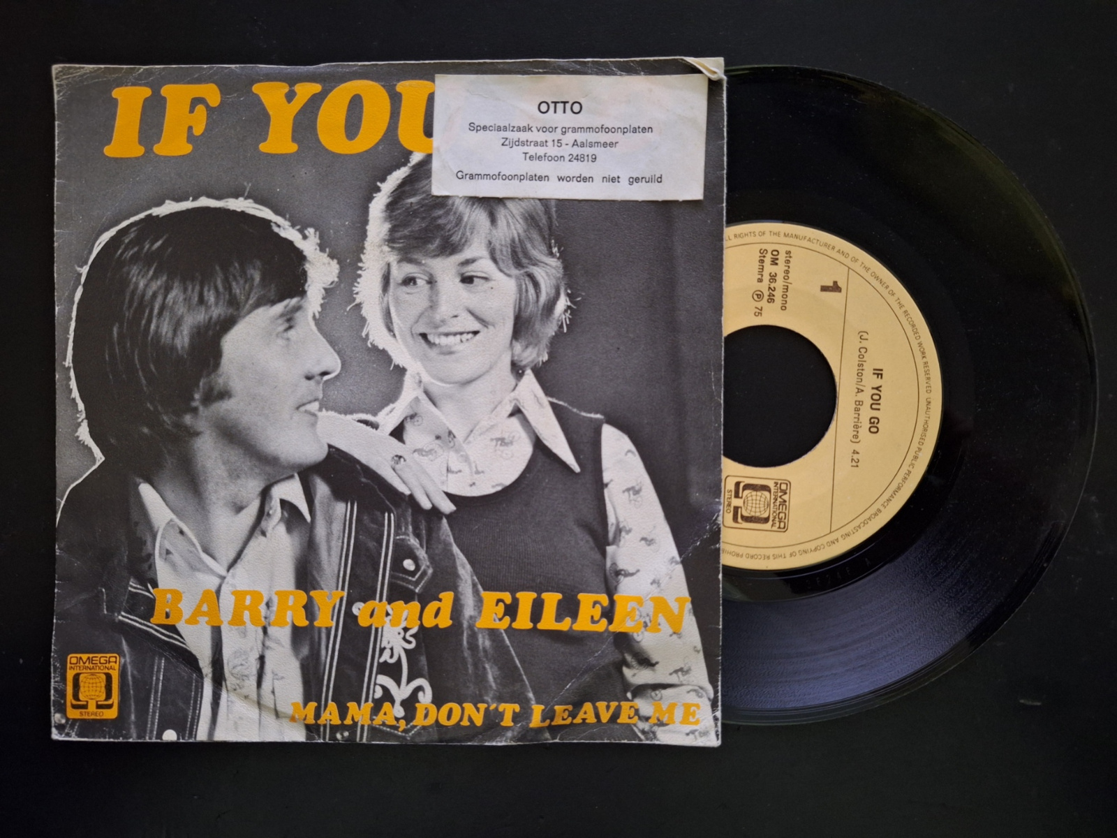 Barry & Eileen met If you go 1975 Single nr S20221370