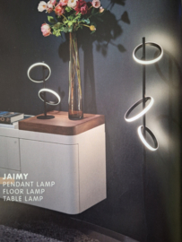 Hanglamp Jaimy 5-ringen 30W LED 2700K 1500L zwart dimbaar br106cm nr 05-HL4000-30