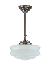 Schuifstang kort H 52-75 mat nikkel met glazen bol Controls opaal 30cm 7St1-498.00
