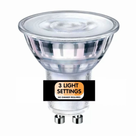 LED GU10 lamp 5W 500Lm 2700K-2500K-2200K 220-240V d-51mm 3 stap dim memory nr 6-302490
