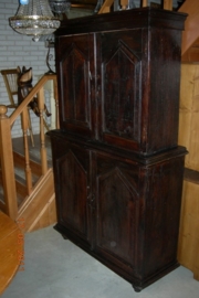 Antiek koloniaal 4-deurs kabinet +/- 1890 nr 10003