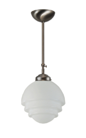 Schuifstang kort H 62-85 mat nikkel met glazen bol Citrus 7Sr1-203
