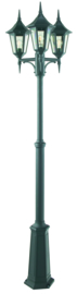 Buitenlamp mast h-184/272 3-lichts serie Tessaro ALU zwart nr: 3036