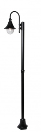Buitenlamp mast h-248cm serie Calice II in zwart leverbaar nr: FL701