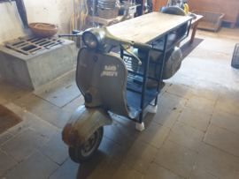 Scooter bar met wijnrek glazen rek werkblad en opbergvak br-200cm nr 30019