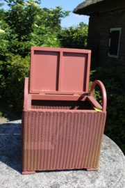 Originele Lusty Loyd-Loom wastafel kruk met box oud roze met goud accenten nr 400113