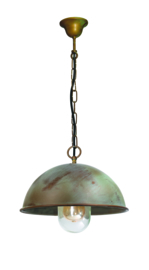 Buitenlamp hang halve bol verkoperd messing Maritiem d-30cm nr 233236