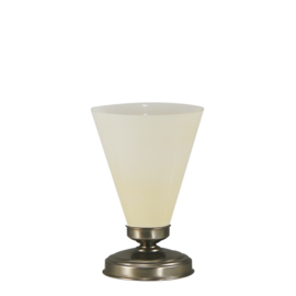 Tafellamp uplight mat nikkel en trechterkap L champagne 33cm nr 7Tu-324.50
