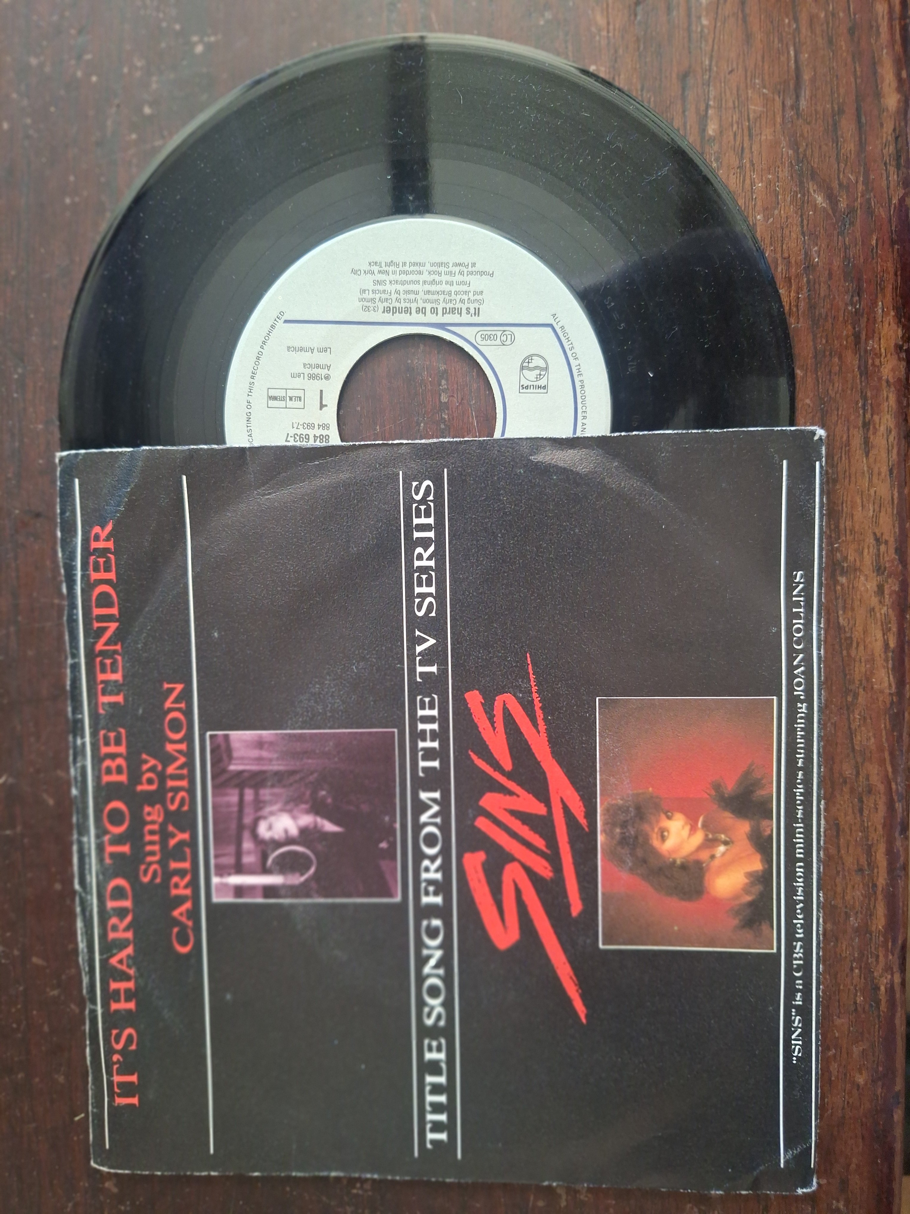 Carly Simon met It's hard to be tender 1986 Single nr S20233359