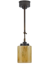 Schuifstang kort H 56-79 brons met glazen bol cilinder gemarmerd 15cm 3Sb1-1518.60