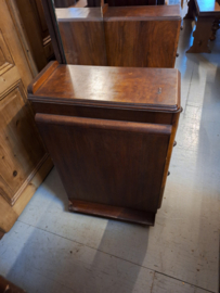 Art-deco kaptafel 1920-1930 Engels notenhout geslepen spiegel nr K202411