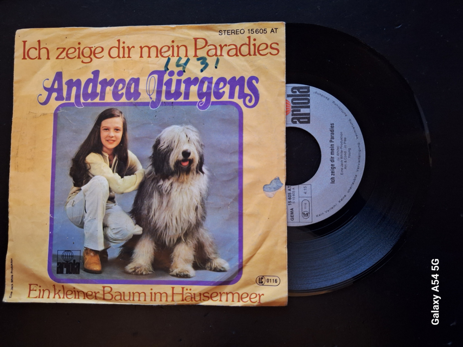 Andrea Jurgens met Ich zeige dir mein paradies 1978 Single nr S20221788