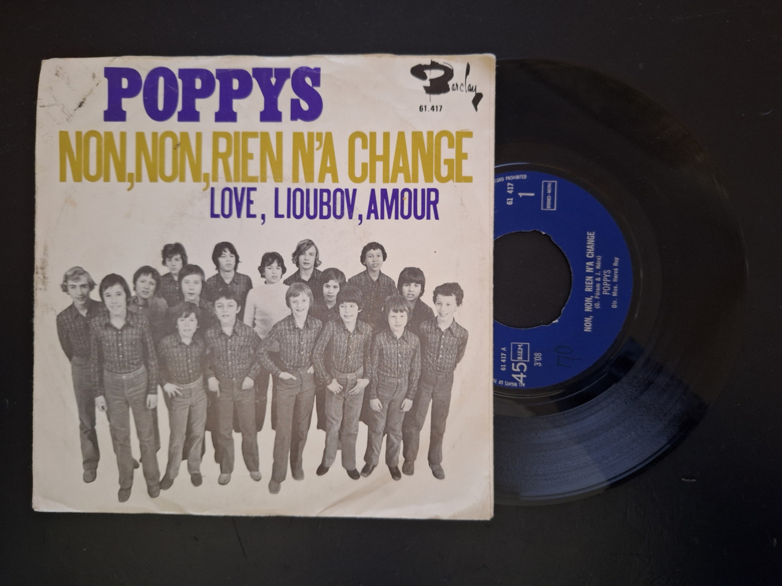 Poppys met Non non rien n'a change 1971 single nr S2020234