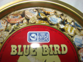 Rond toffee blik van Blue Bird.