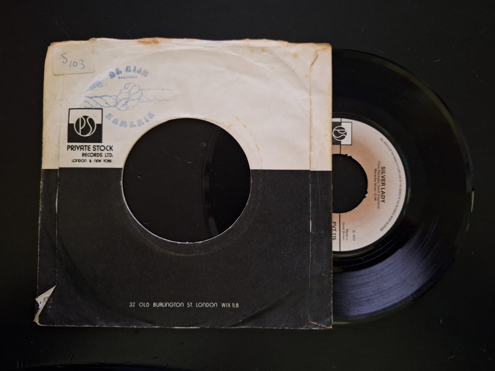 David Soul met Silver lady 1977 Single nr S2021509